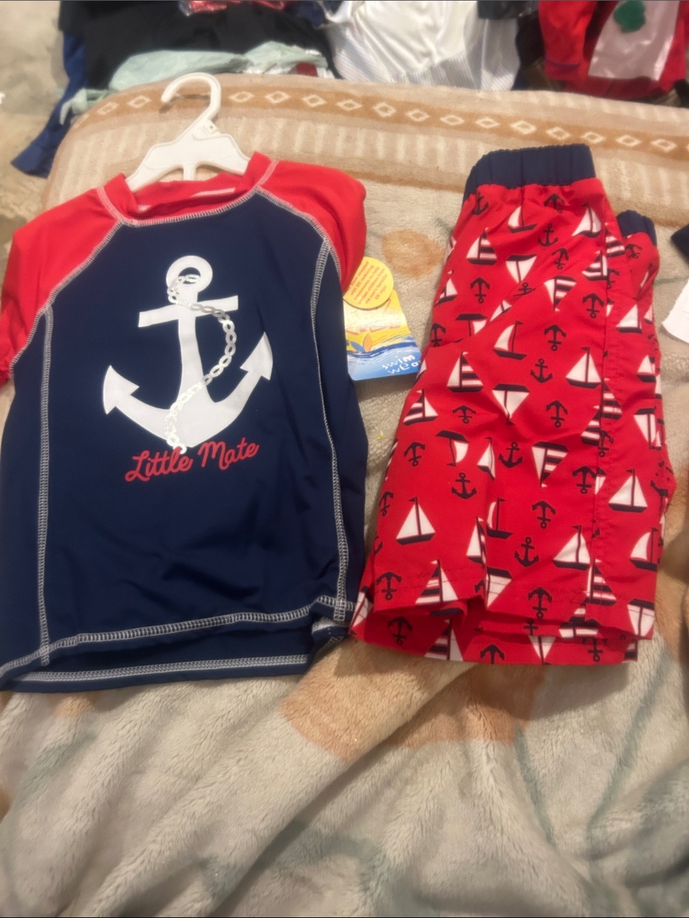 NWT Sz 6 sailboat anchor swimsuit